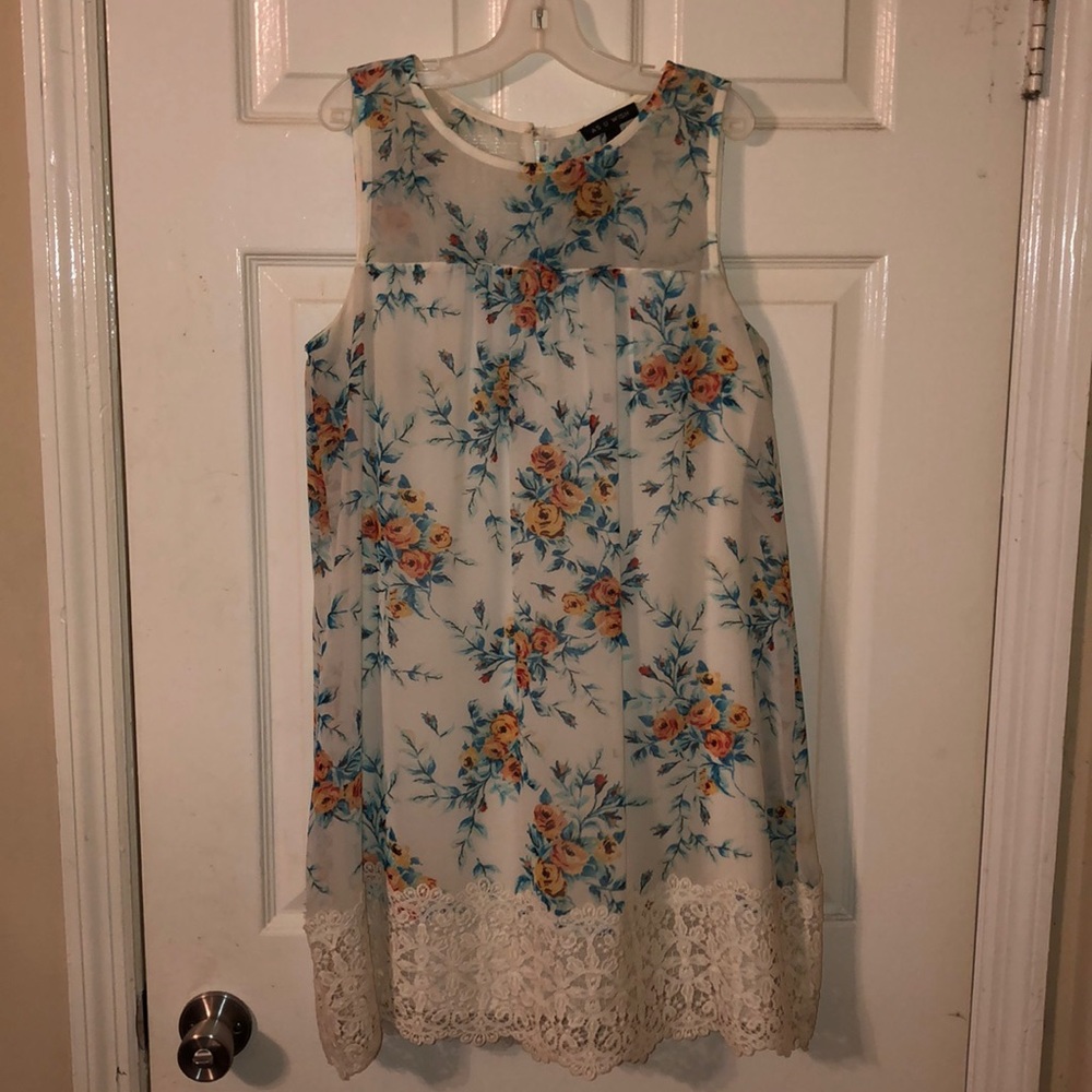White Floral Dress